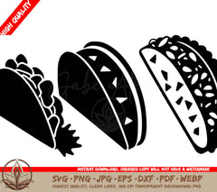 Tacos Digital Design in 8 File Formats (SVG, PNG, JPG, AI, PDF, DXF, EPS, WebP)