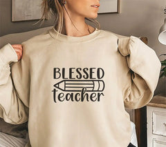 Teacher Appreciation SVG - Blessed Teacher Pencil Drawing SVG