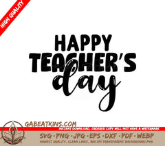 Happy Teachers Day Sign SVG SVG
