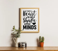 Teacher SVG - It Takes A Heart To Help Shape Little Minds SVG