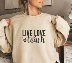 Live Love Teach Apple SVG for Teachers SVG