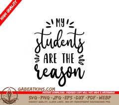 Teacher My Students SVG Poster SVG