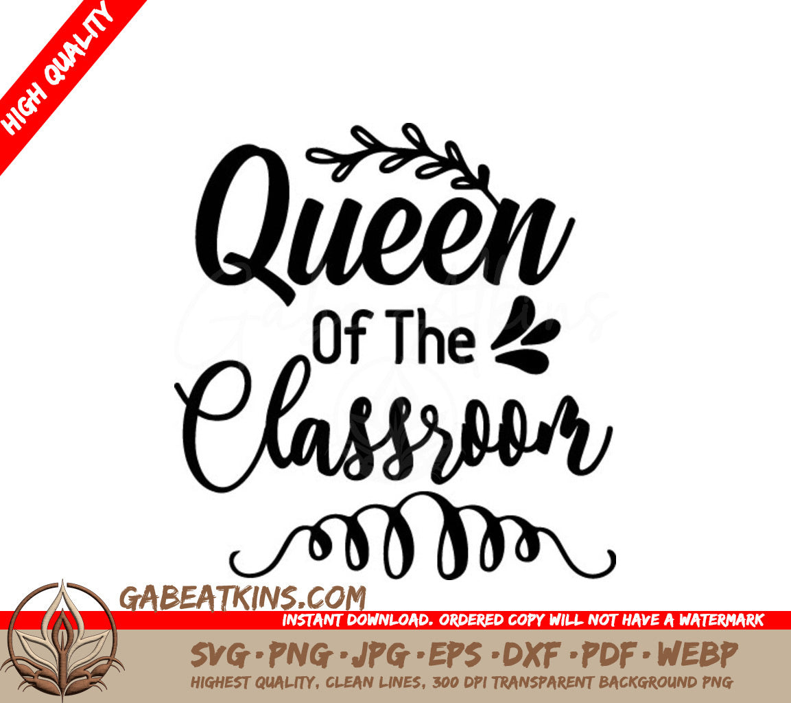 Queen Classroom SVG SVG