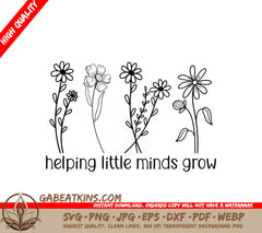 Teacher SVG Flowers & Growth SVG