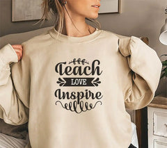 Teach Love Inspire Sign with Pencil SVG for Teachers SVG