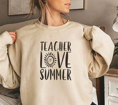 Teacher Love Summer SVG - Sun & Heart Design SVG