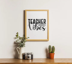 Teacher Vibes Design SVG with Pencil SVG