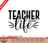 Teacher Life Pencil Design SVG SVG