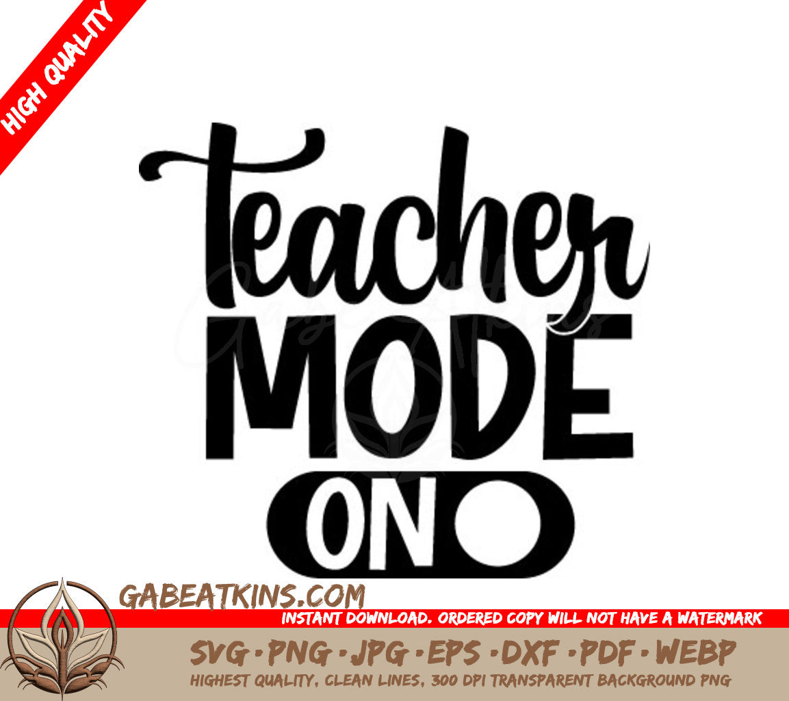 Teacher Mode On SVG Design SVG