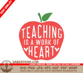 Teacher Heart SVG Design SVG