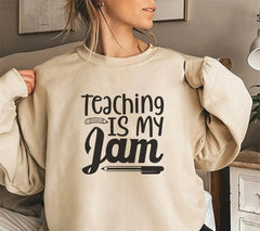 Teacher Teaching Is My Jam SVG - Sign with Pencil SVG