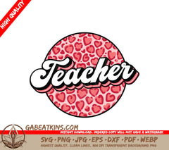 Leopard Print Teacher SVG SVG