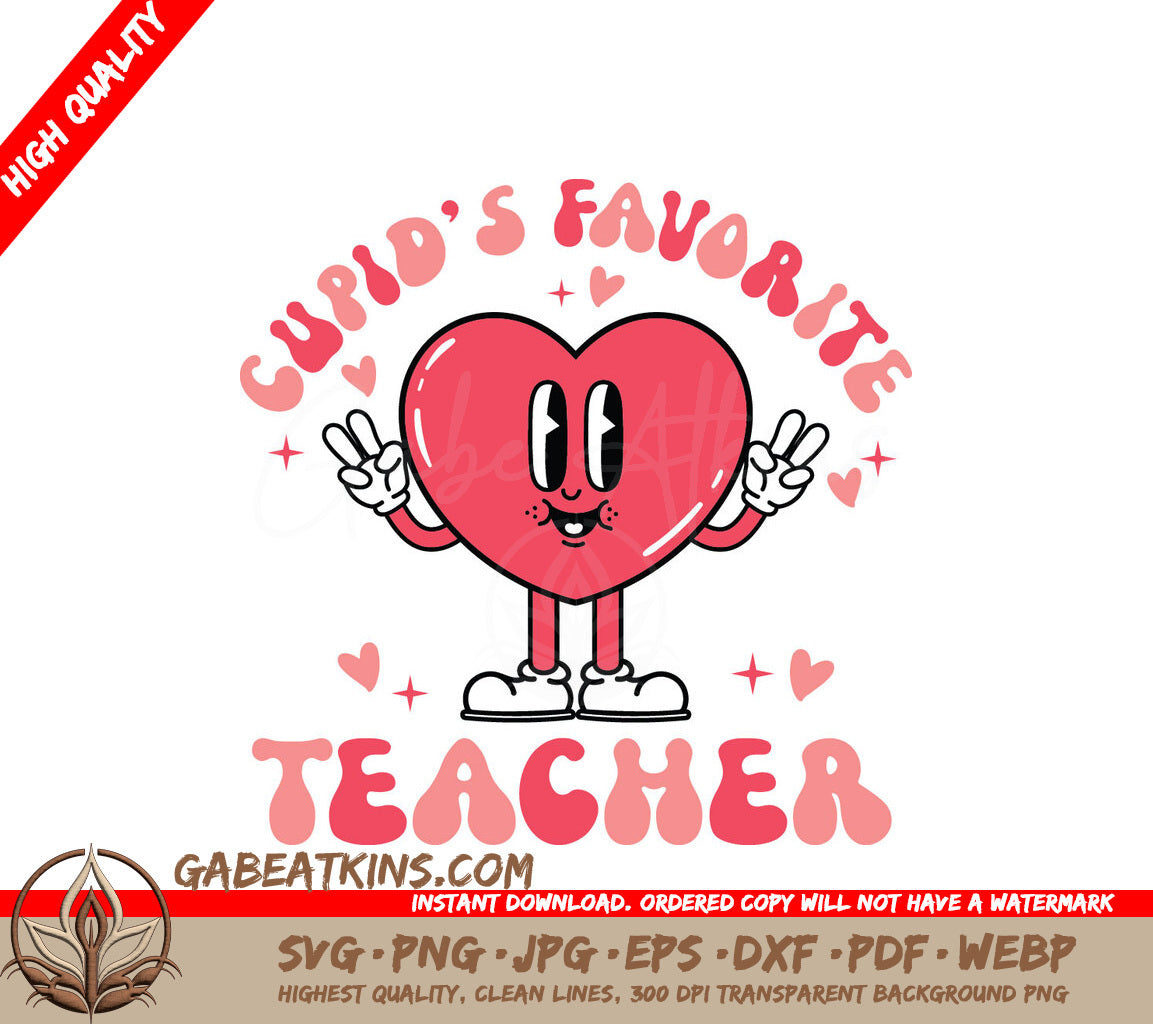 Cupids Teacher Heart SVG  SVG