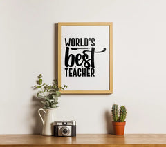 Worlds Best Teacher SVG - Pencil & Pen Design SVG