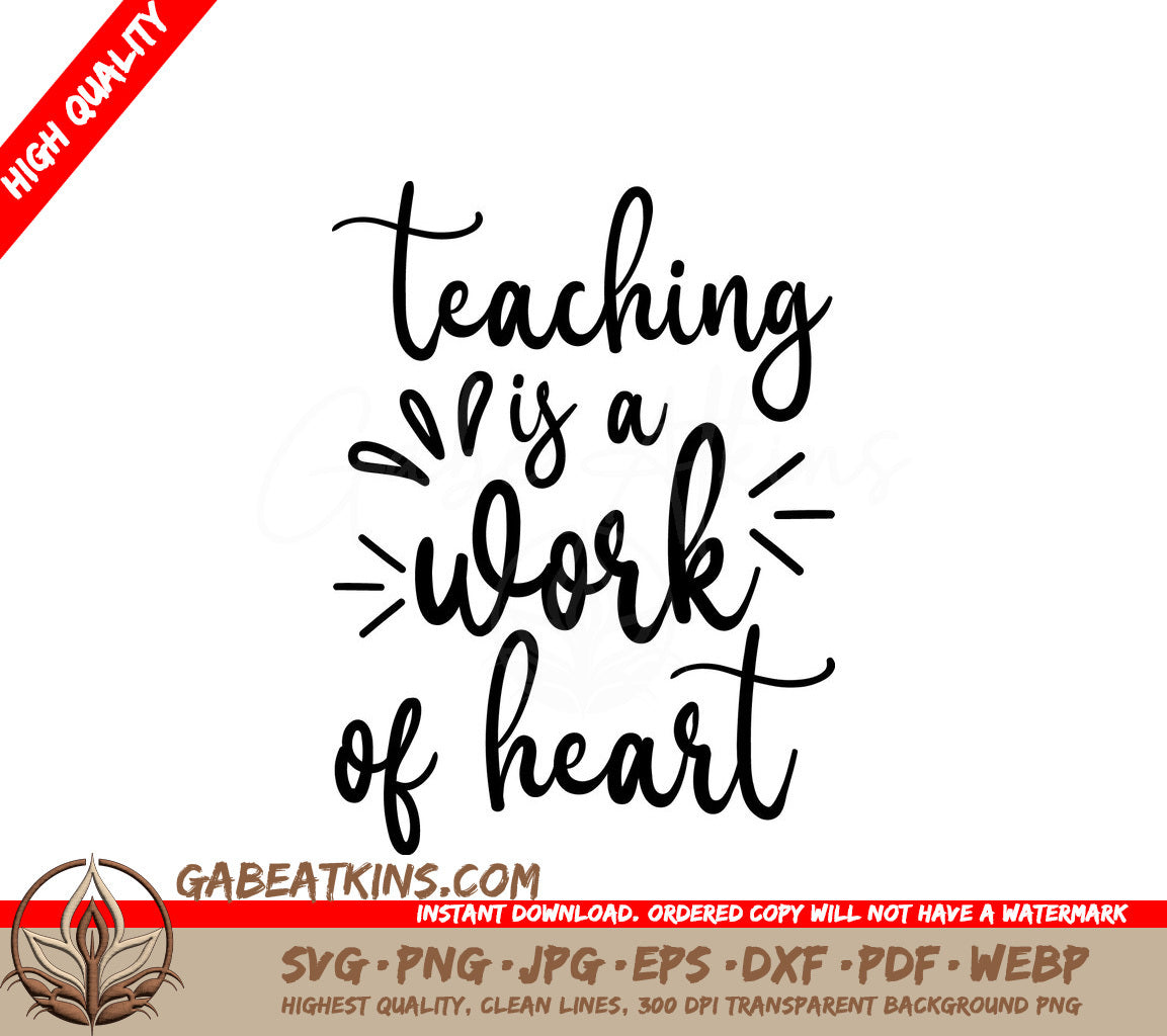 Teacher Heart SVG SVG