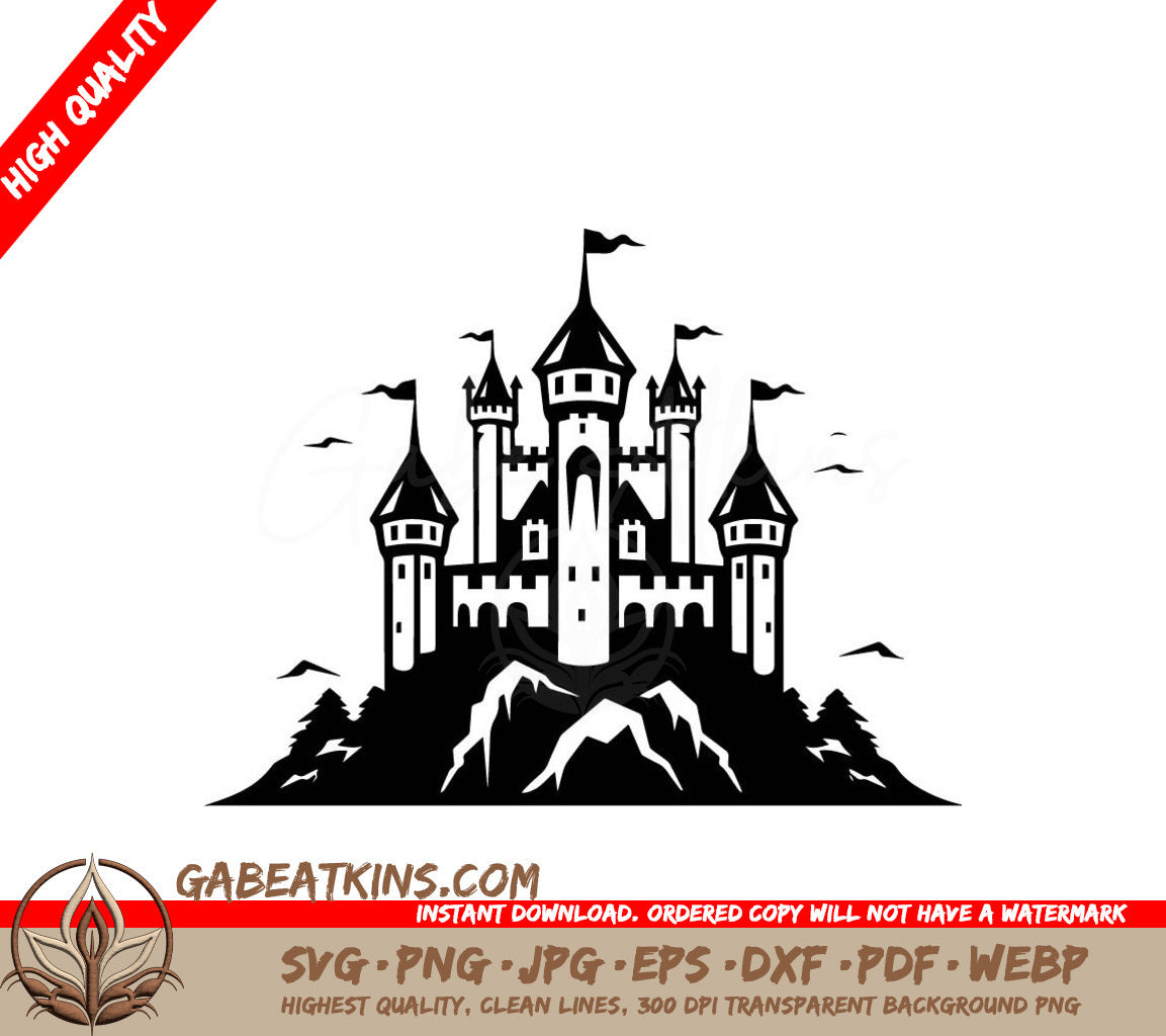 Castle Mountain SVG - Teeny Transport Mini Truck Design Design SVG