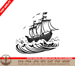 Tempest Sea Voyage Digital Design in Multiple File Formats