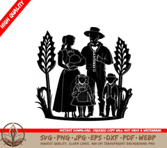 Thanksgiving Family Digital Design - SVG, PNG, JPG, AI, PDF, DXF, EPS WebP File Formats