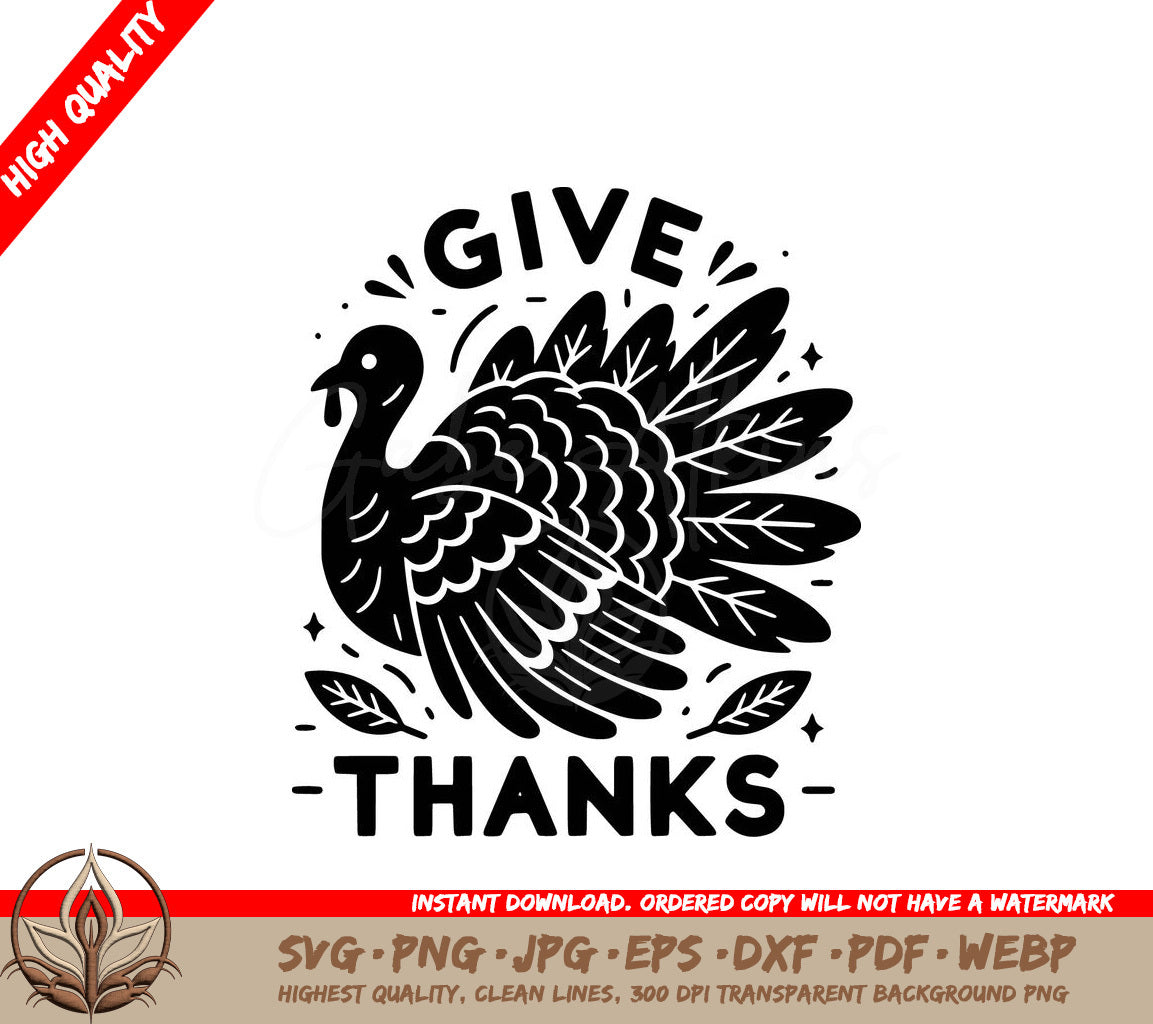 Thanksgiving Gratitude Digital Design File in Multiple Formats