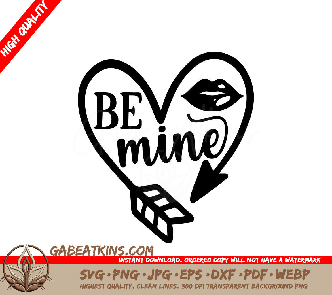 Be Mine Arrow Heart SVG SVG