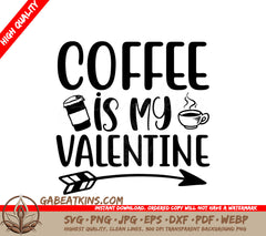 Coffee Valentine SVG Design SVG