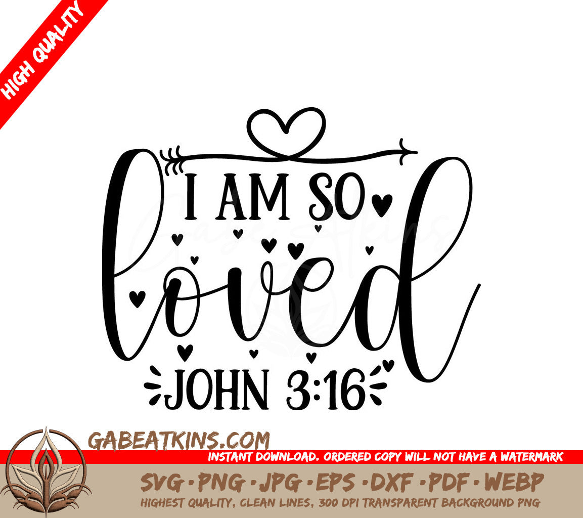 Loved John 316 SVG Poster SVG