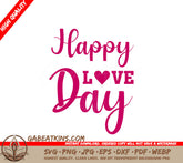 Pink Happy Love Day SVG SVG