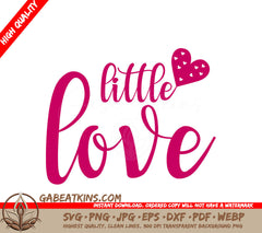 Pink Little Love SVG with Hearts SVG