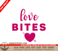 Love Bites Heart Arrow SVG SVG