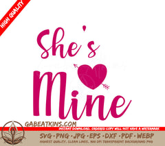 Pink Shes Mine Heart Arrow SVG SVG