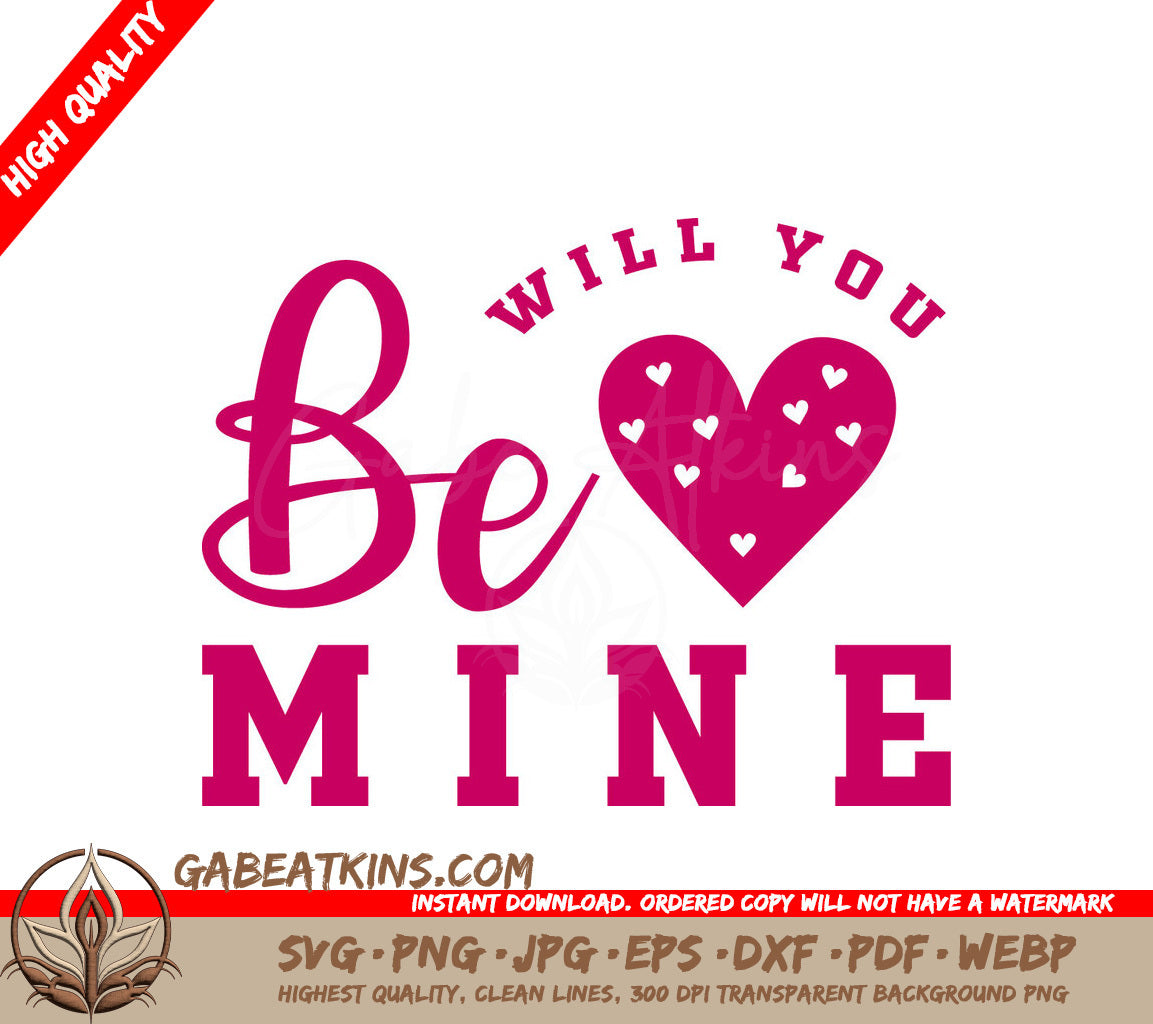 Will You Be Mine Heart SVG SVG