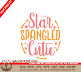 Star Spangled Cutie Pink Orange SVG SVG