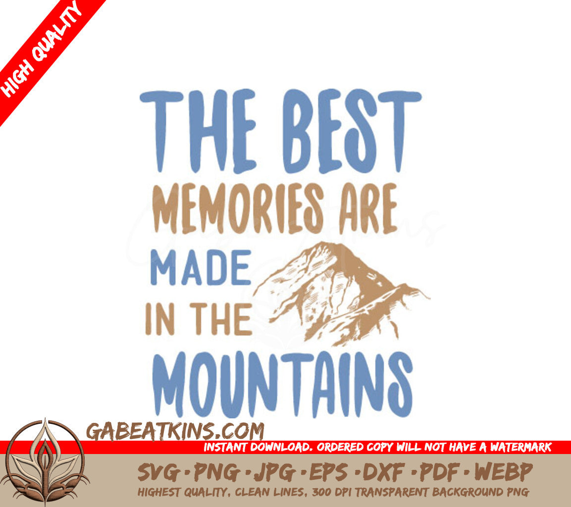 Mountain Memories SVG Poster SVG