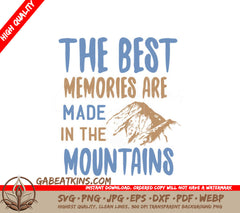 Mountain Memories SVG Poster SVG