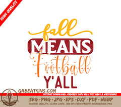 Fall Football Yall SVG SVG