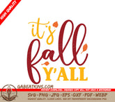 Fall Yall Red & Yellow SVG SVG