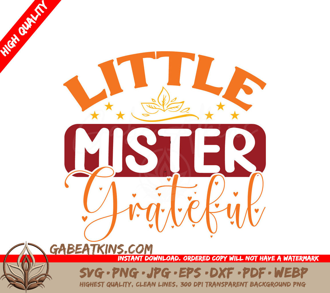Little Mister Grateful SVG SVG