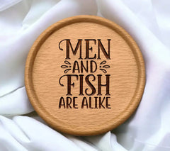 Men & Fish Alike SVG Design SVG