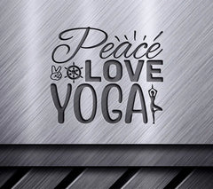 Peace Love Yoga SVG Design SVG