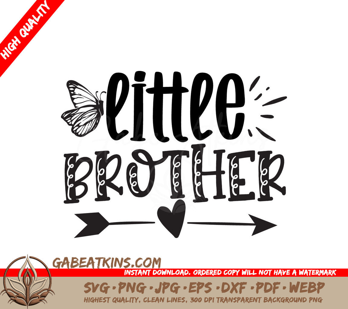 Little Brother Butterfly Arrow SVG SVG