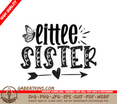Little Sister Butterfly Arrow SVG SVG