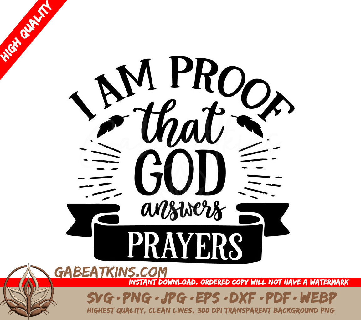 God Answers Prayers SVG Design SVG