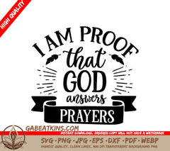 God Answers Prayers SVG Design SVG
