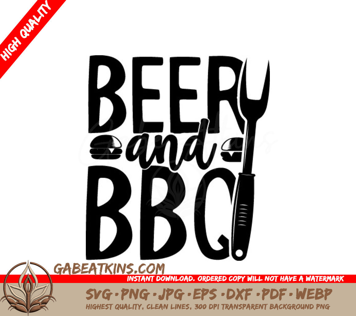 Beer BBQ Design SVG SVG