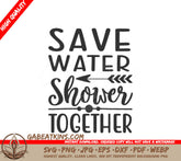 Save Water Shower Together SVG SVG