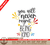 Be Kind SVG Quote Poster SVG