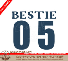 Blue Bestie 05 SVG Design SVG