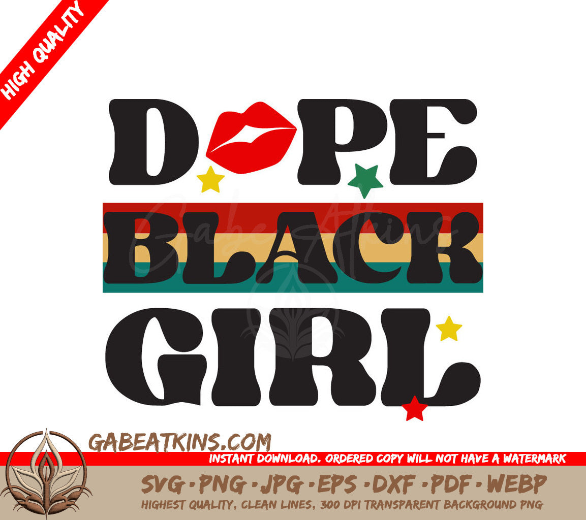 Black History Month Dope Girl SVG SVG
