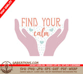 Pink Hands Find Your Calm SVG SVG
