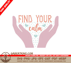 Pink Hands Find Your Calm SVG SVG